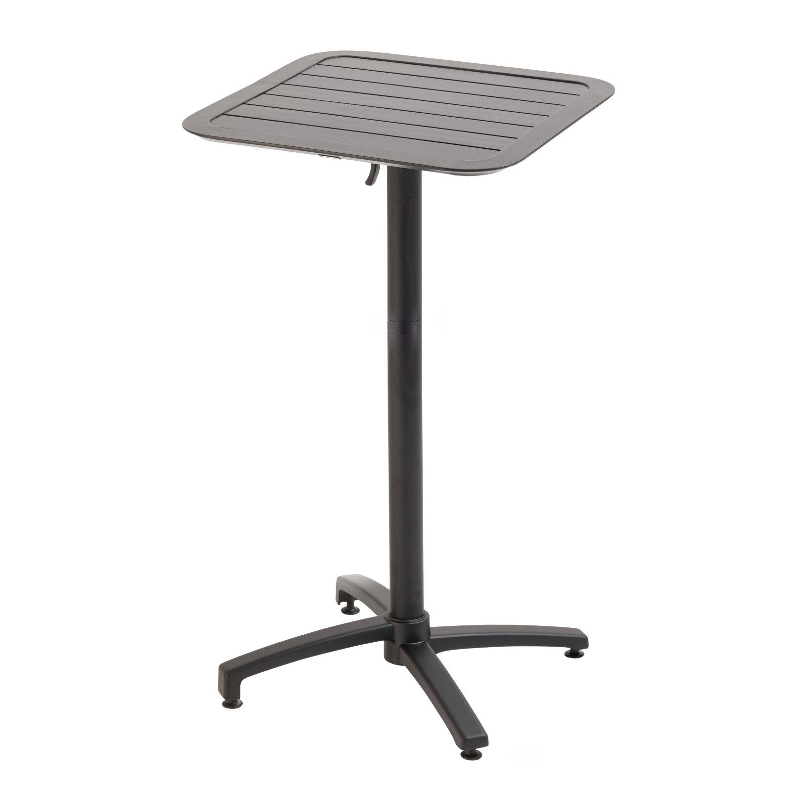 Table haute de terrasse de restaurant  60x60x108 cm en aluminium