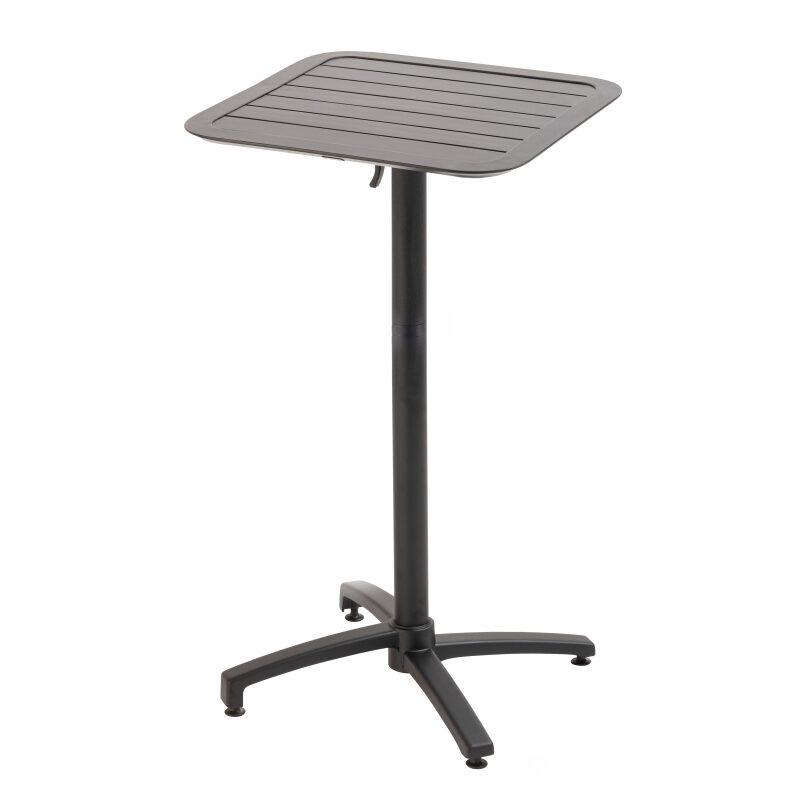 Table haute de terrasse de restaurant  60x60x108 cm en aluminium