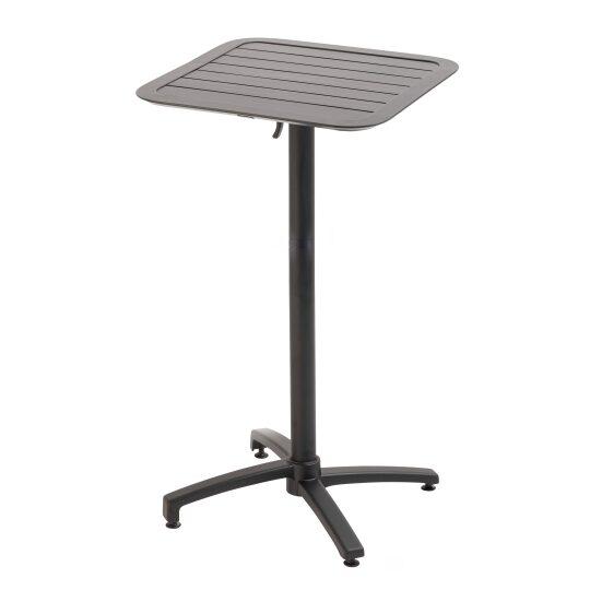 Table haute de terrasse de restaurant  60x60x108 cm en aluminium | Mobeventpro