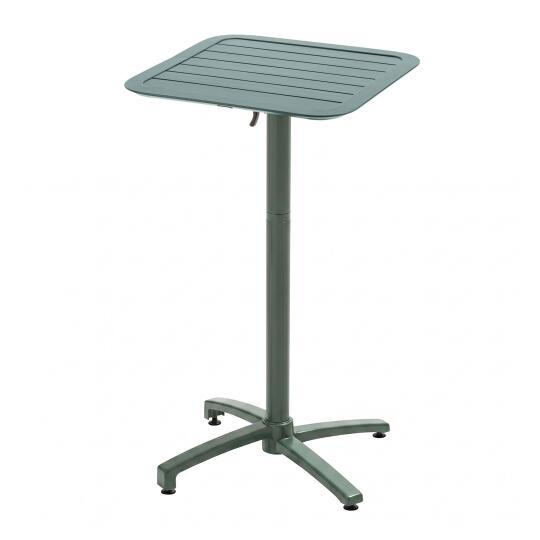 Table haute de terrasse de restaurant  60x60x108 cm en aluminium | Mobeventpro