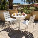 Table de restaurant bistrot ronde inclinable en métal 2 à 4 personnes Ø70x72 cm