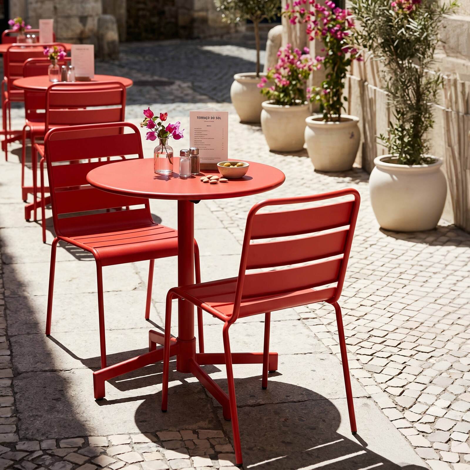 Table de restaurant bistrot ronde inclinable en métal 2 à 4 personnes Ø70x72 cm