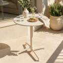 Table de restaurant bistrot ronde inclinable en métal 2 à 4 personnes Ø70x72 cm
