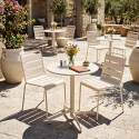 Table de restaurant bistrot ronde inclinable en métal 2 à 4 personnes Ø70x72 cm