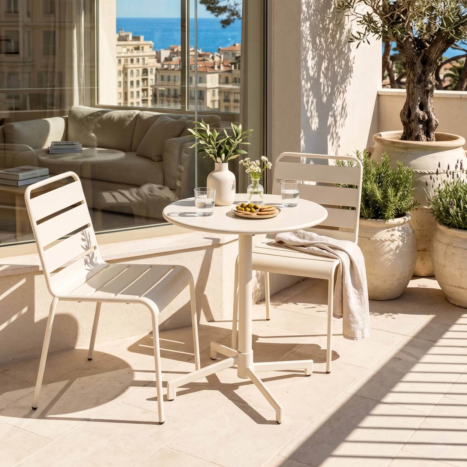 Table de restaurant bistrot ronde inclinable en métal 2 à 4 personnes Ø70x72 cm