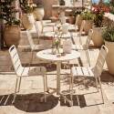 Table de restaurant bistrot ronde inclinable en métal 2 à 4 personnes Ø70x72 cm