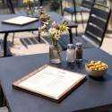 Table de terrasse bistrot carrée en métal 70x70 cm et 2 chaises