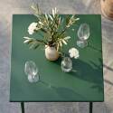 Table de terrasse bistrot carrée en métal 70x70 cm et 2 chaises