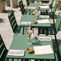Table de terrasse bistrot carrée en métal 70x70 cm et 2 chaises