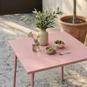 Table de restaurant carré en métal 2 à 4 personnes 70x70 cm