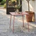 Table de restaurant carré en métal 2 à 4 personnes 70x70 cm