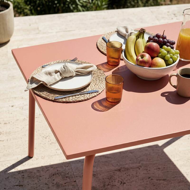 Table de restaurant en métal 6 personnes 120x70 cm (2/7)