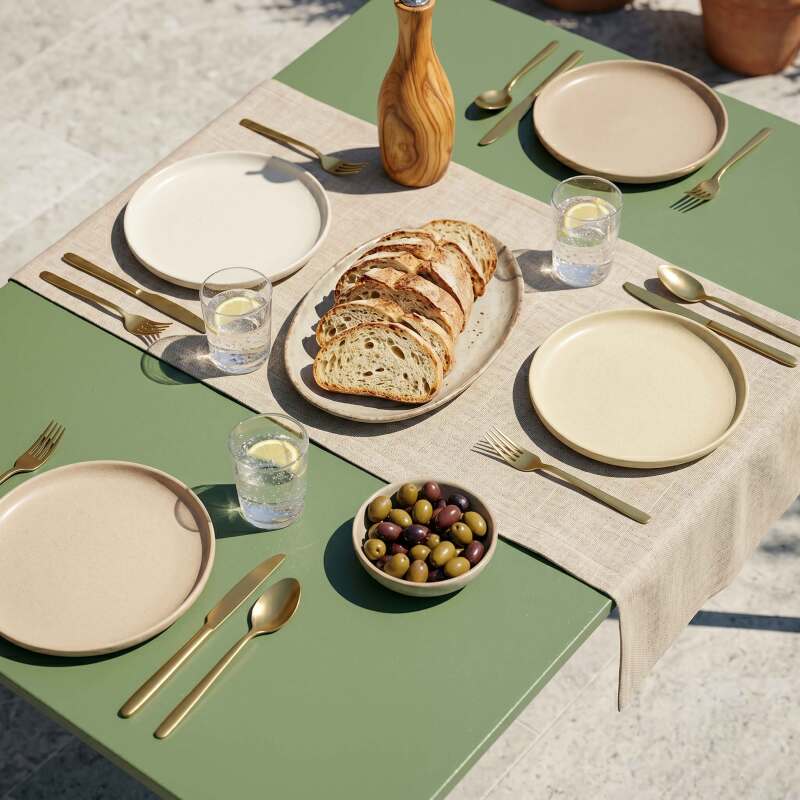 Table de restaurant en métal 6 personnes 120x70 cm (3/7)