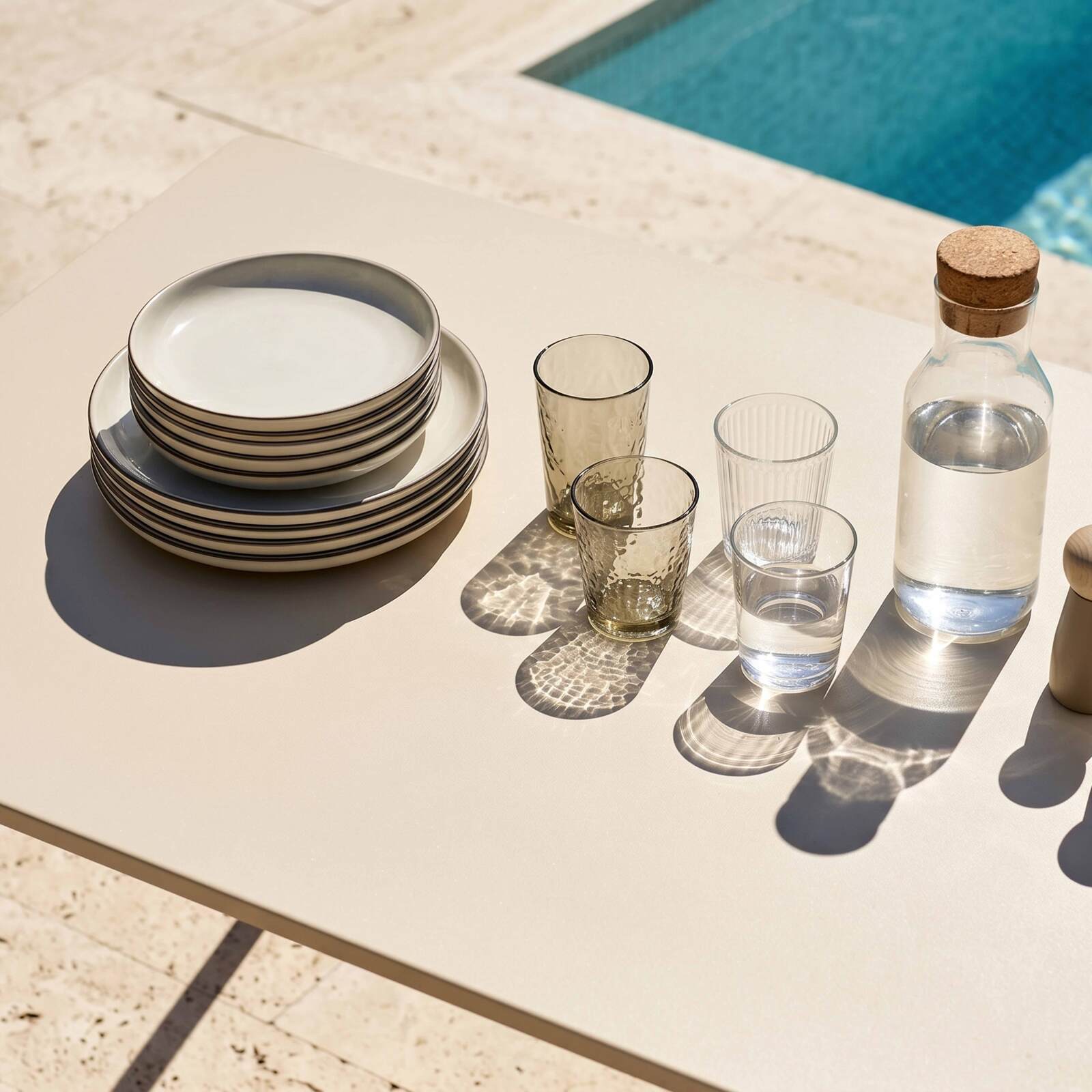 Table de restaurant en métal 6 personnes 120x70 cm