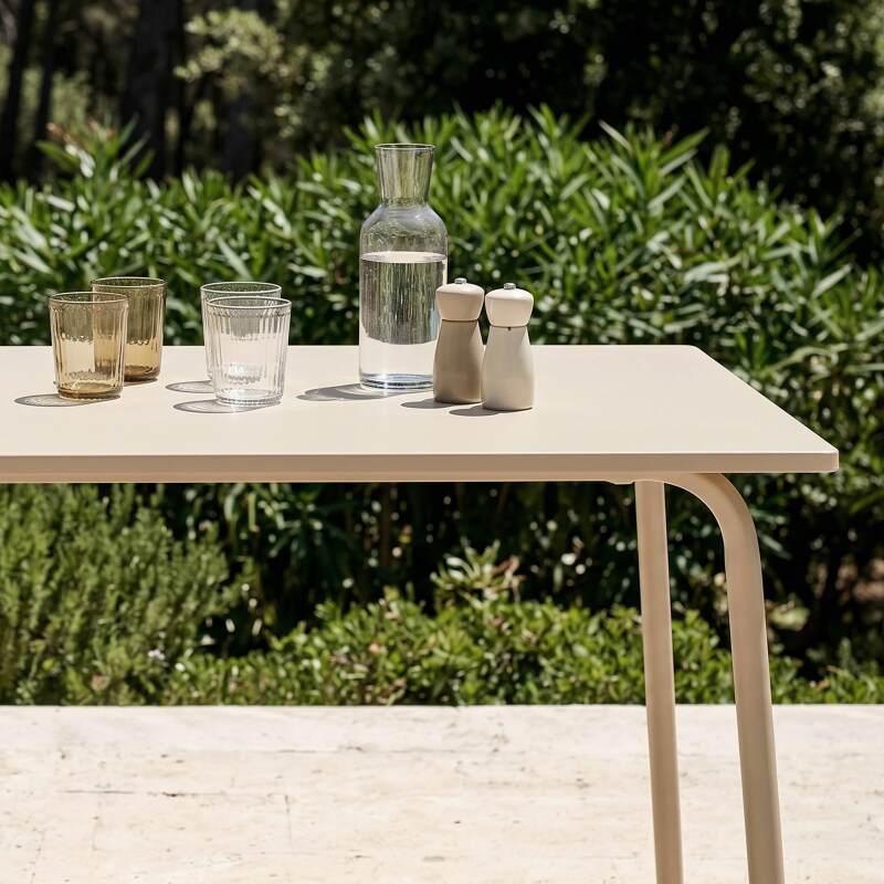 Table de restaurant en métal 6 personnes 120x70 cm (3/7)