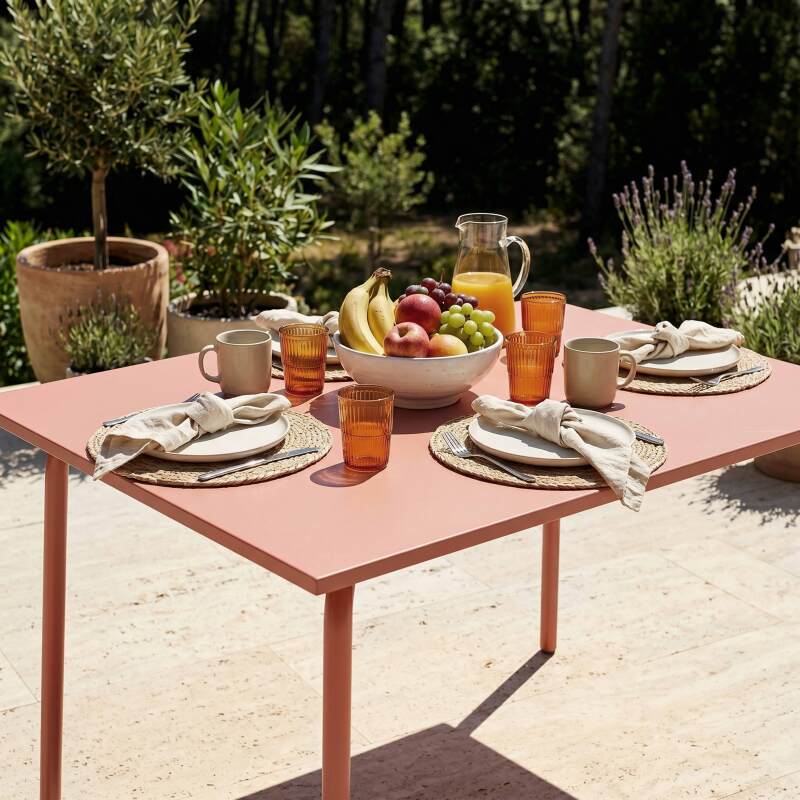 Table de restaurant en métal 6 personnes 120x70 cm (3/7)