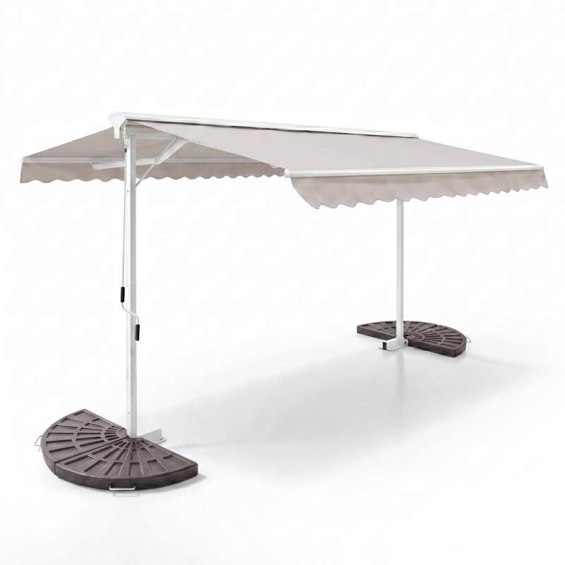 Ensemble store double pente 3x4m et 4 dalles lestées