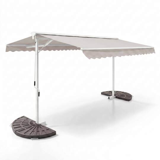 Ensemble store double pente 3x4m et 4 dalles lestées