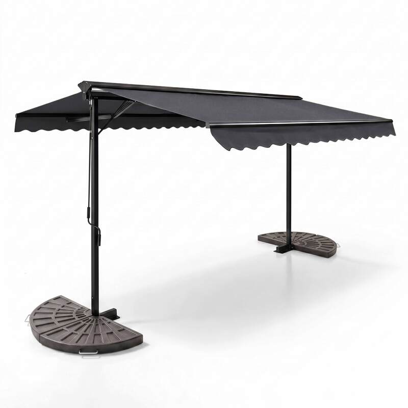 Ensemble store double pente 3x4m et 4 dalles lestées