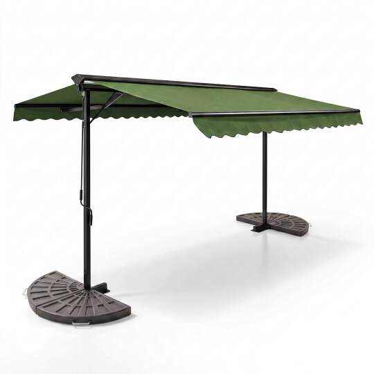 Store banne double pente 3 x 4 m sur pieds avec lestage | Mobeventpro