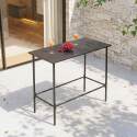 Table haute de terrasse de restaurant  120x60x105 cm en métal