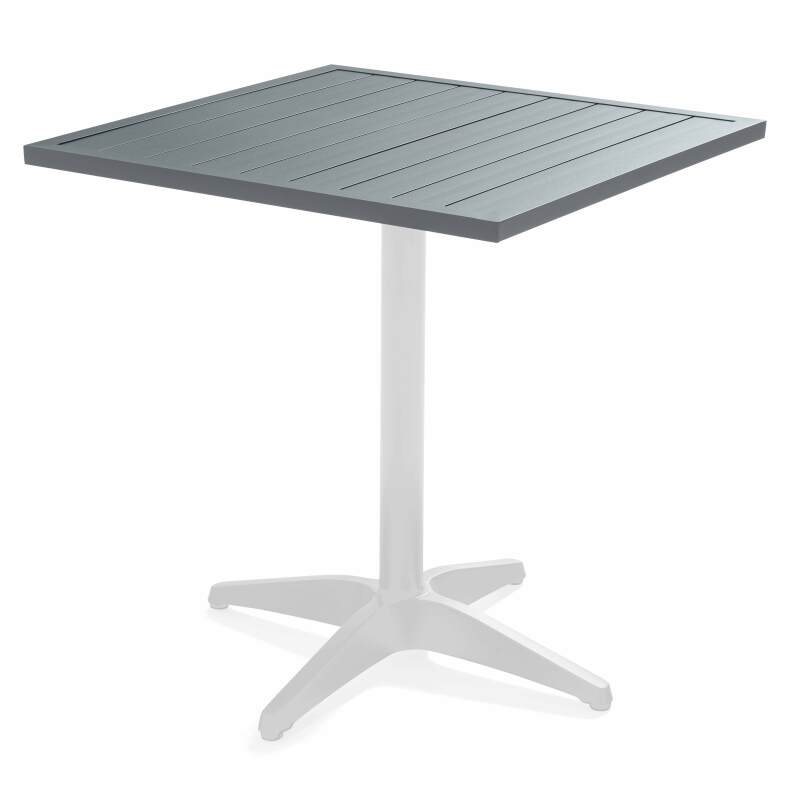 Plateau de table carré en aluminium 70x70 cm pour pied Klipo (6/7)
