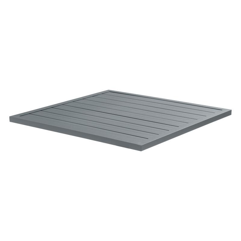 Plateau de table carré en aluminium 70x70 cm pour pied Klipo