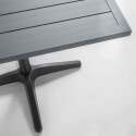 Plateau de table carré en aluminium 70x70 cm pour pied Klipo