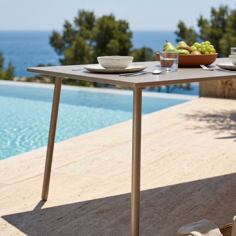 Table de restaurant en métal 8 personnes 180x90 cm (3/8)