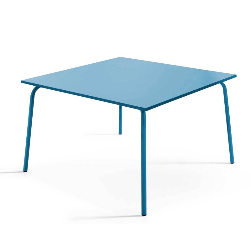 Table de restaurant carrée en métal 8 personnes 120x120 cm