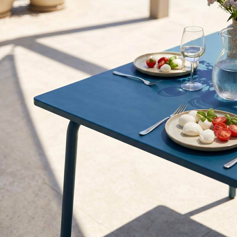 Table de restaurant carrée en métal 8 personnes 120x120 cm (3/5)