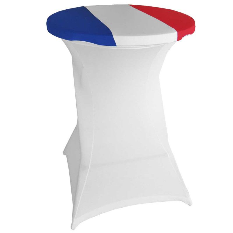 Top élastique pour mange-debout 80cm drapeau français Top élastique pour mange-debout 80cm drapeau français