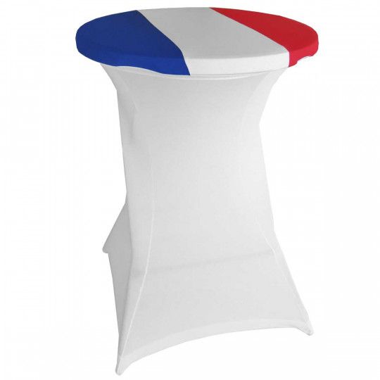 Top élastique pour mange-debout 80cm drapeau français