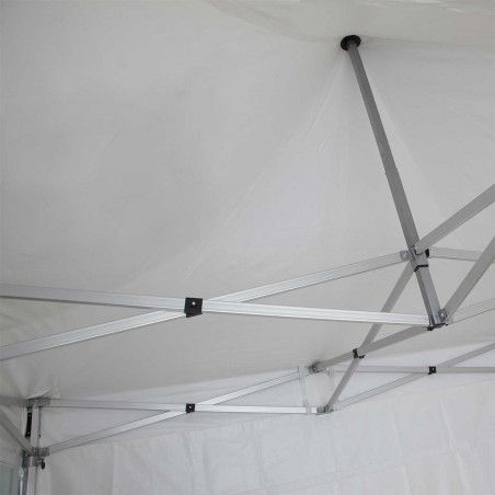 Tente pliante PRO+ 50MM 3x3m 520g/m² en alu blanc