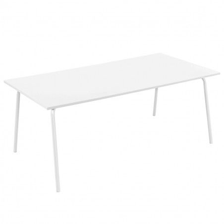 Table terrasse metal blanc design mobilier CHR
