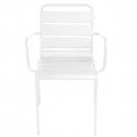 Chaise terrasse CHR blanche metal PALAVAS Chaise terrasse CHR blanche metal PALAVAS