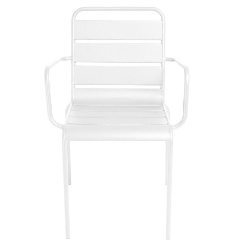 Chaise terrasse CHR blanche metal PALAVAS Chaise terrasse CHR blanche metal PALAVAS