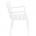Chaise terrasse CHR blanche metal PALAVAS | Mobeventpro Chaise terrasse CHR blanche metal PALAVAS | Mobeventpro