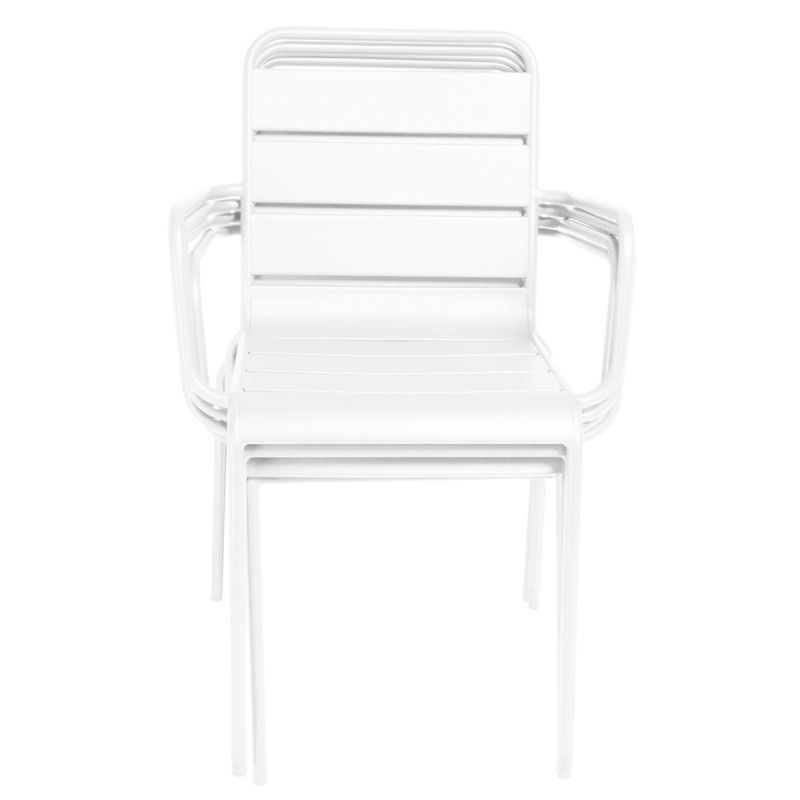 Chaise terrasse CHR blanche metal PALAVAS Mobilier CHR Chaise terrasse CHR blanche metal PALAVAS Mobilier CHR