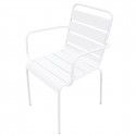 Chaise terrasse CHR blanche metal PALAVAS pas cher Chaise terrasse CHR blanche metal PALAVAS pas cher