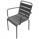 fauteuils de terrasse gris Lot de 4