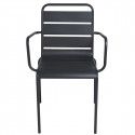 fauteuils de terrasse en métal gris pas cher