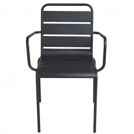fauteuils de terrasse en métal gris pas cher