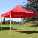 Tente pliante PRO 40MM 3x3m 300g/m² Rouge