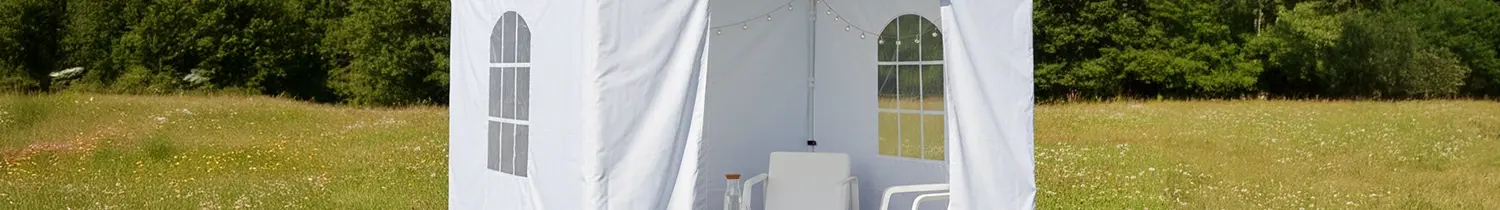 tente pliante 4x4m avec mur et fenêtre