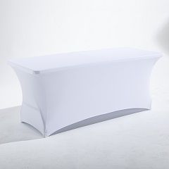 Nappe table pliante blanche tissu stretch