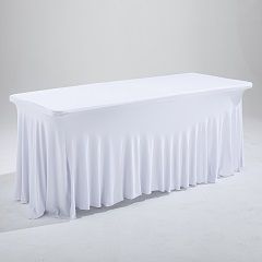 Nappe blanche de réception table pliante