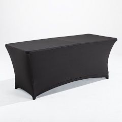 Nappe élastique noire pour table pliante de réception