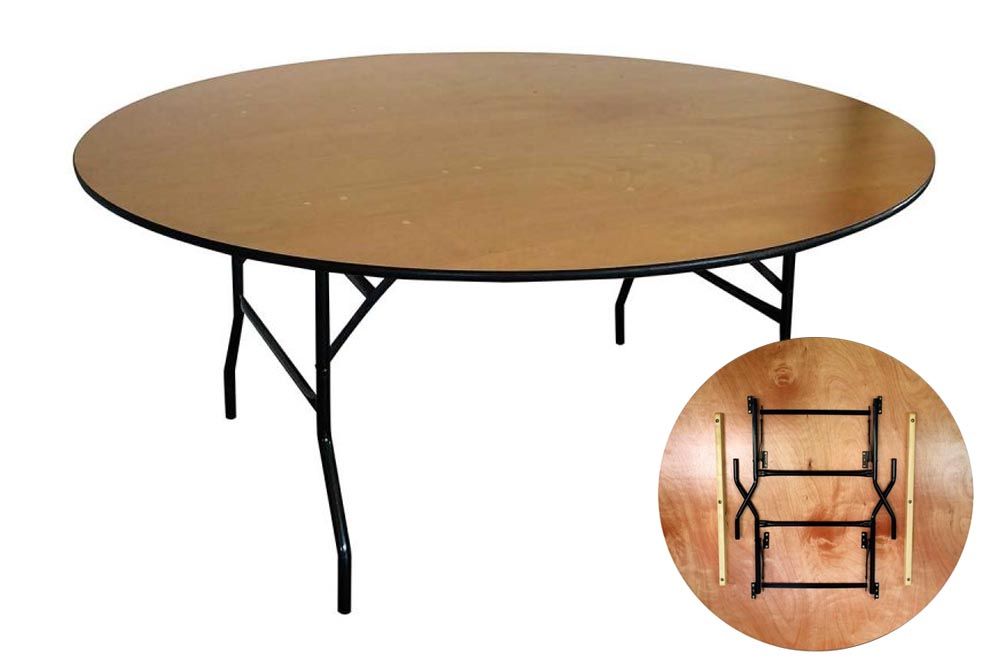 table pliante ronde en bois