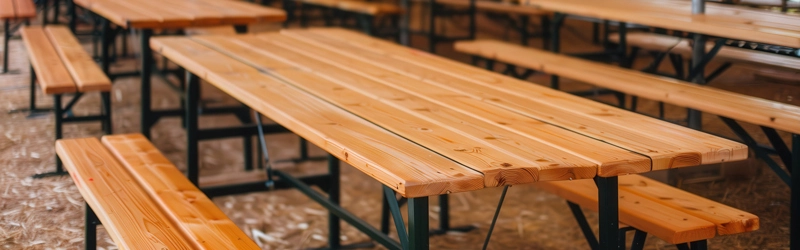 Une table style brasserie pour les professionnels